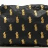 Women's Aloha Small Pineapple Royale Pouch In Gold On Black
