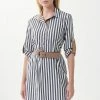 Women's Joseph Ribkoff Striped Belted Blouse 2 Women's Joseph Ribkoff Striped Belted Blouse