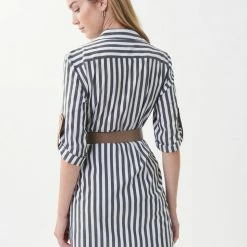 Women's Joseph Ribkoff Striped Belted Blouse