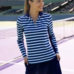 CabanaLife Women's Cabana Life Sport Zip Polo