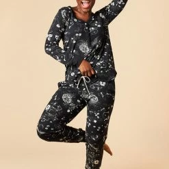 This Is J - Henley Harem Pajama Set Women's