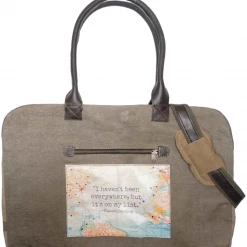 Vintage Addiction "It's On My List" Military Tent Travel Bag