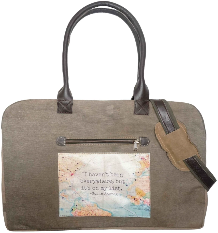 Vintage Addiction "It's On My List" Military Tent Travel Bag 3 Vintage Addiction "It's On My List" Military Tent Travel Bag