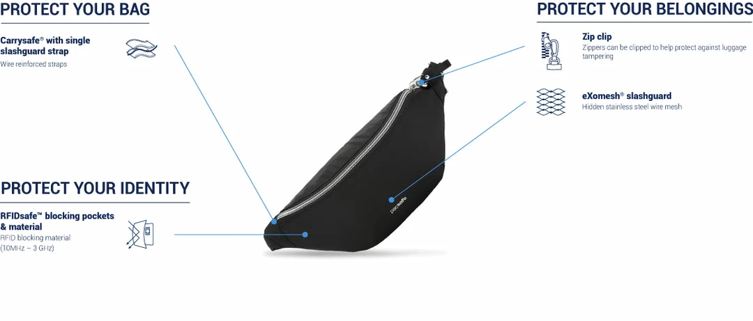 Pacsafe Travel Bags Stylesafe Anti-Theft Sling Pack 9 Pacsafe Travel Bags Stylesafe Anti-Theft Sling Pack