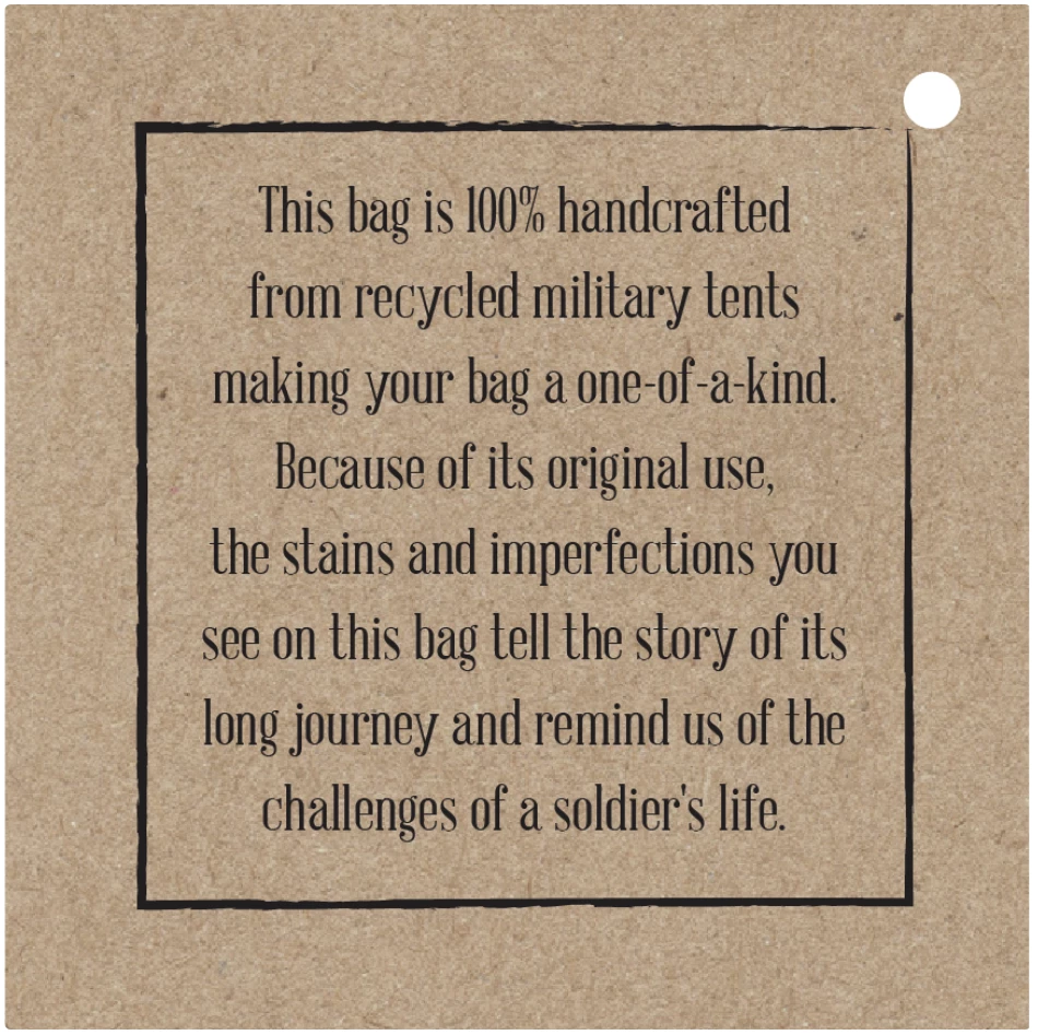 Vintage Addiction "It's On My List" Military Tent Travel Bag 6 Vintage Addiction "It's On My List" Military Tent Travel Bag