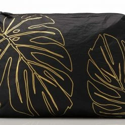 Women's Aloha Mid Lānai Pouch In Gold On Black