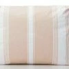 Aloha Mid Linen Stripe Pouch In Apricot/White