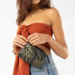 Womens Bags Aloha Mini Lānai Pouch In Gold On Black