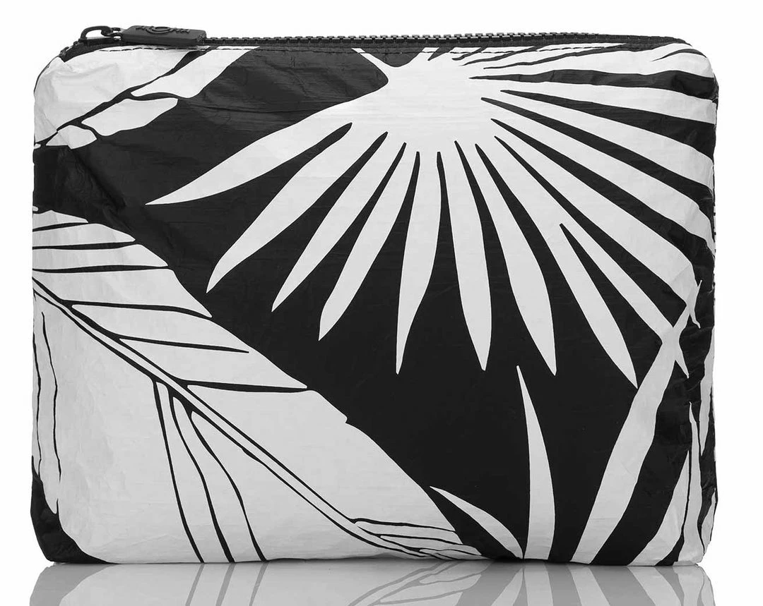 Aloha Small Le Palm Pouch In White On Black Women's 3 Aloha Small Le Palm Pouch In White On Black Women's