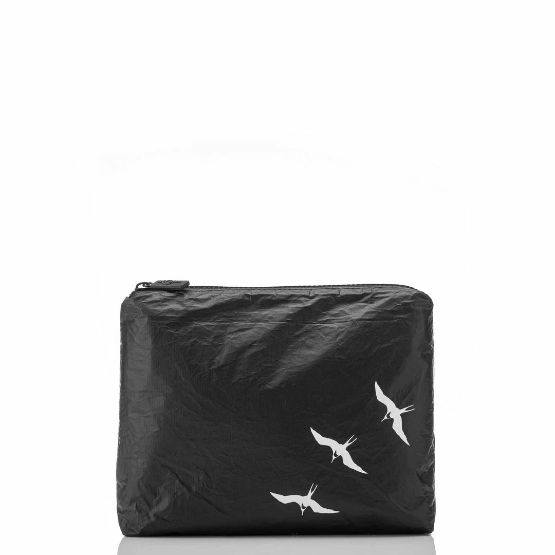 Aloha Small ʻIwa Birds Pouch In White/Black Womens Bags 3 Aloha Small ʻIwa Birds Pouch In White/Black Womens Bags