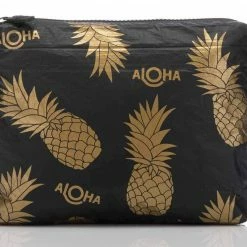 Women's Aloha Small Black Pineapple Fields Pouch